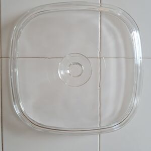 Vintage PYREX Clear Glass Lid Only A-12-C Replacement Lid 15-B Square